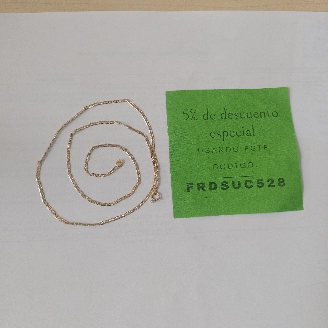 CADENA ORO,ORO COMBINADO 14 K 2,10 GRMS (SEMINUEVO)