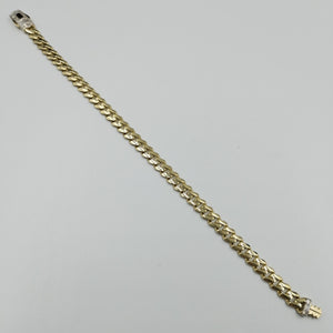 PULSERA CABALLERO MONACO ORO 10K 7.5 (NUEVO)