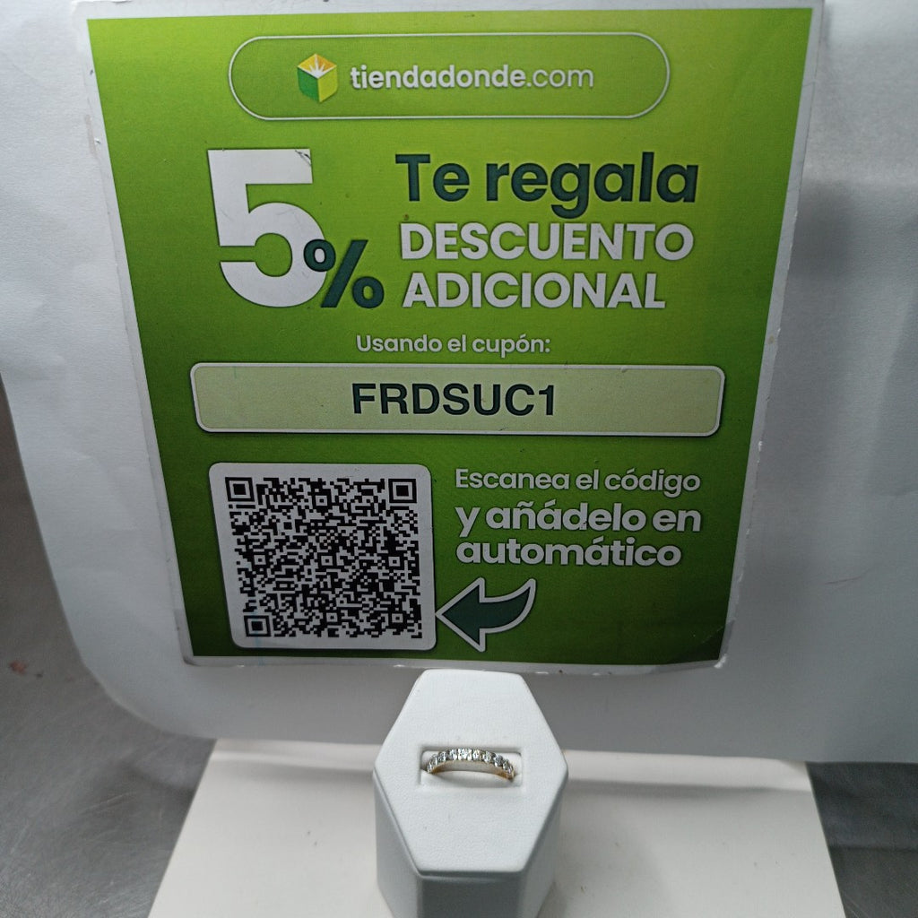 ANILLO ANILLITO MEDIA CHURUMBELA 14K 7 TALLA 2 GR (NUEVO)