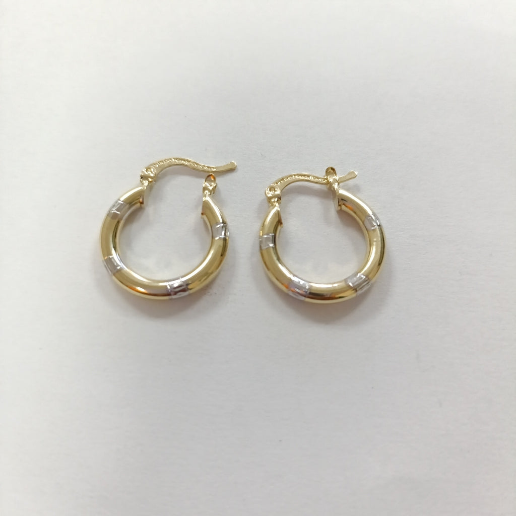 ARETES ARRACADAS COMBINADAS 14K 1.6 GR (NUEVO)