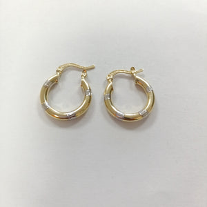 ARETES ARRACADAS COMBINADAS 14K 1.6 GR (NUEVO)