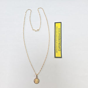 CADENA, MEDALLA RELIGIOSA ORO 10 K 1.5 GRMS (SEMINUEVO)