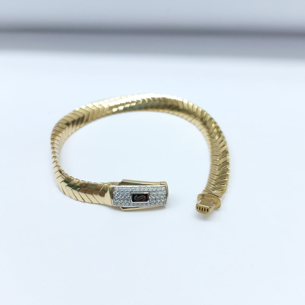PULSERA MONACO ORO 14K 10 (NUEVO)