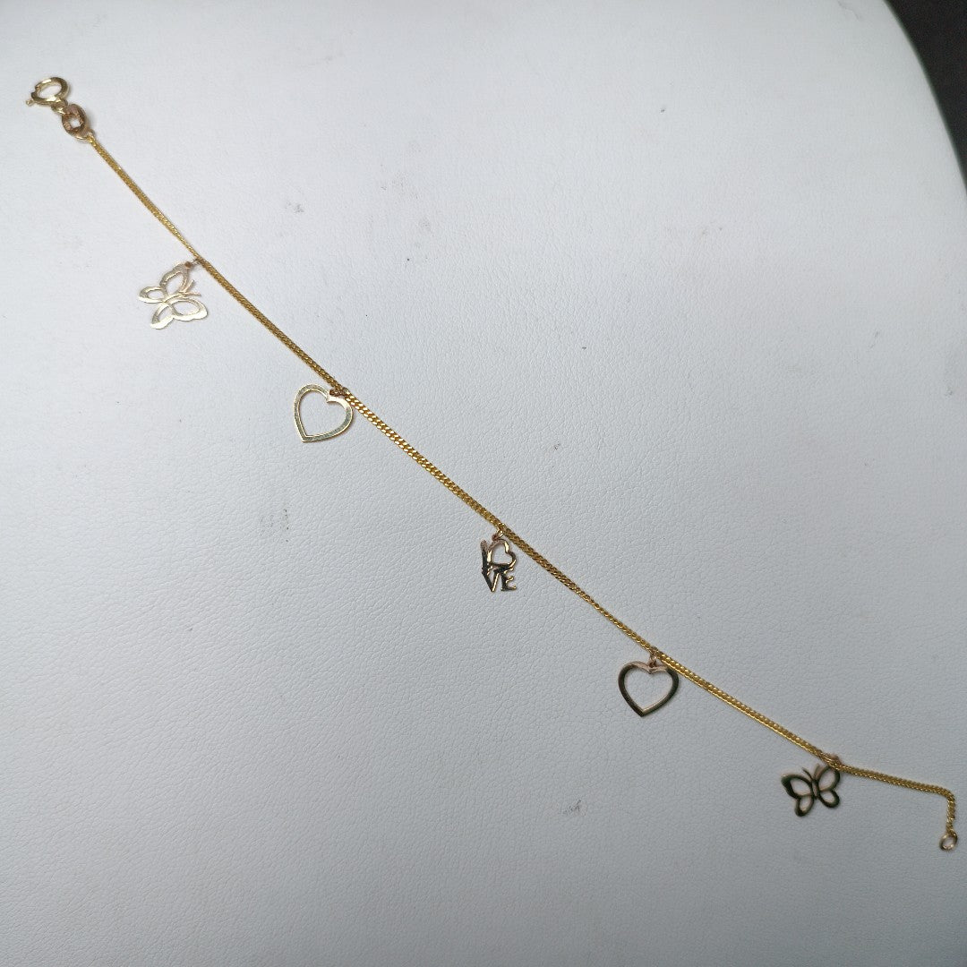 PULSERA ESPECIAL DIJES 10K 18 CM 1.1 GR (NUEVO)