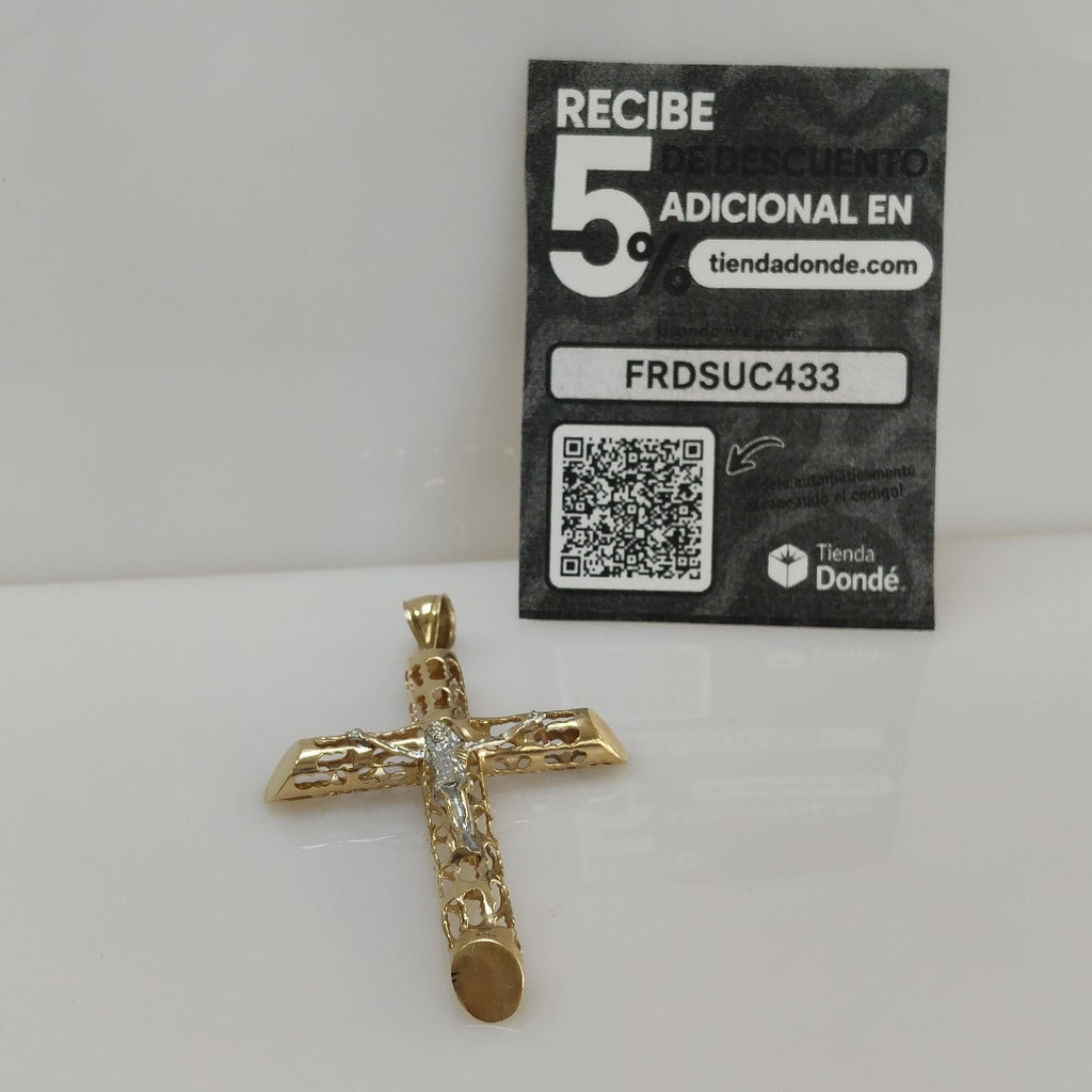 CRUZ ORO, ORO COMBINADO 14 K 8.5 GRMS (SEMINUEVO)