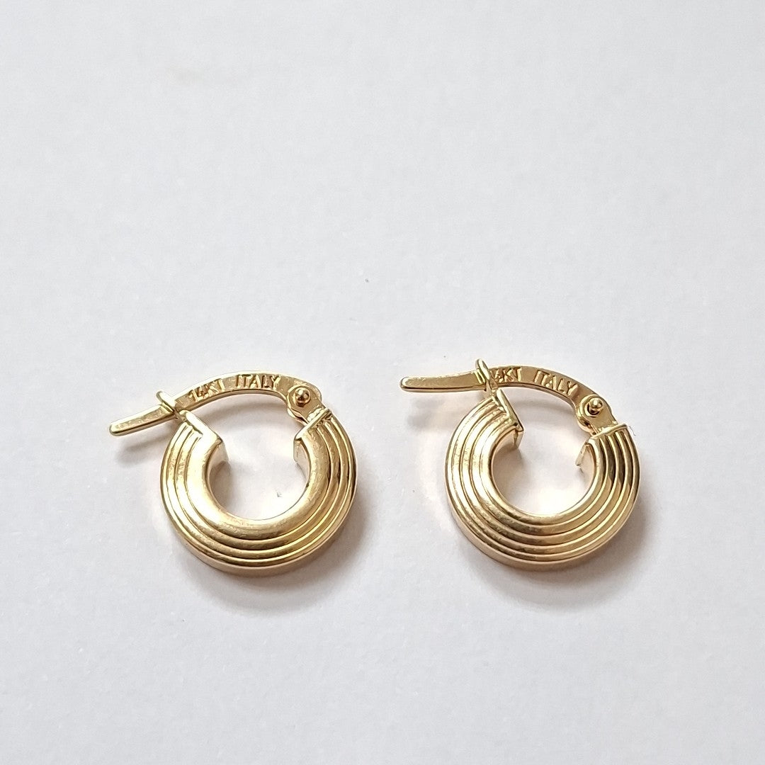 ARETES PAR ORO 14 K 1,10 GRMS (SEMINUEVO)