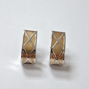 ARETES PAR ORO BLANCO 14 K 4,80 GRMS (SEMINUEVO)