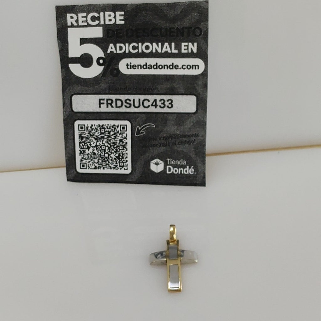 CRUZ ORO COMBINADO 14 K 4,10 GRMS (SEMINUEVO)
