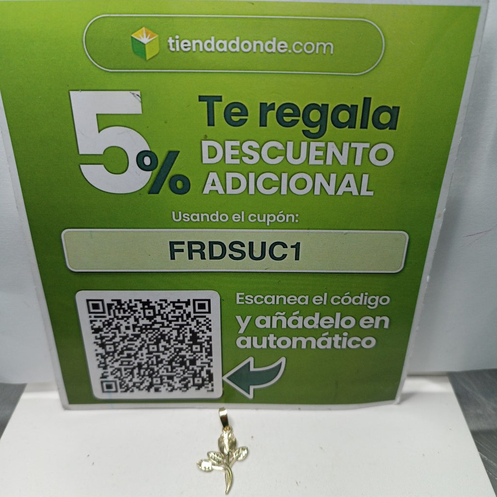 DIJE ROSA 10K 1.5 GR (NUEVO)