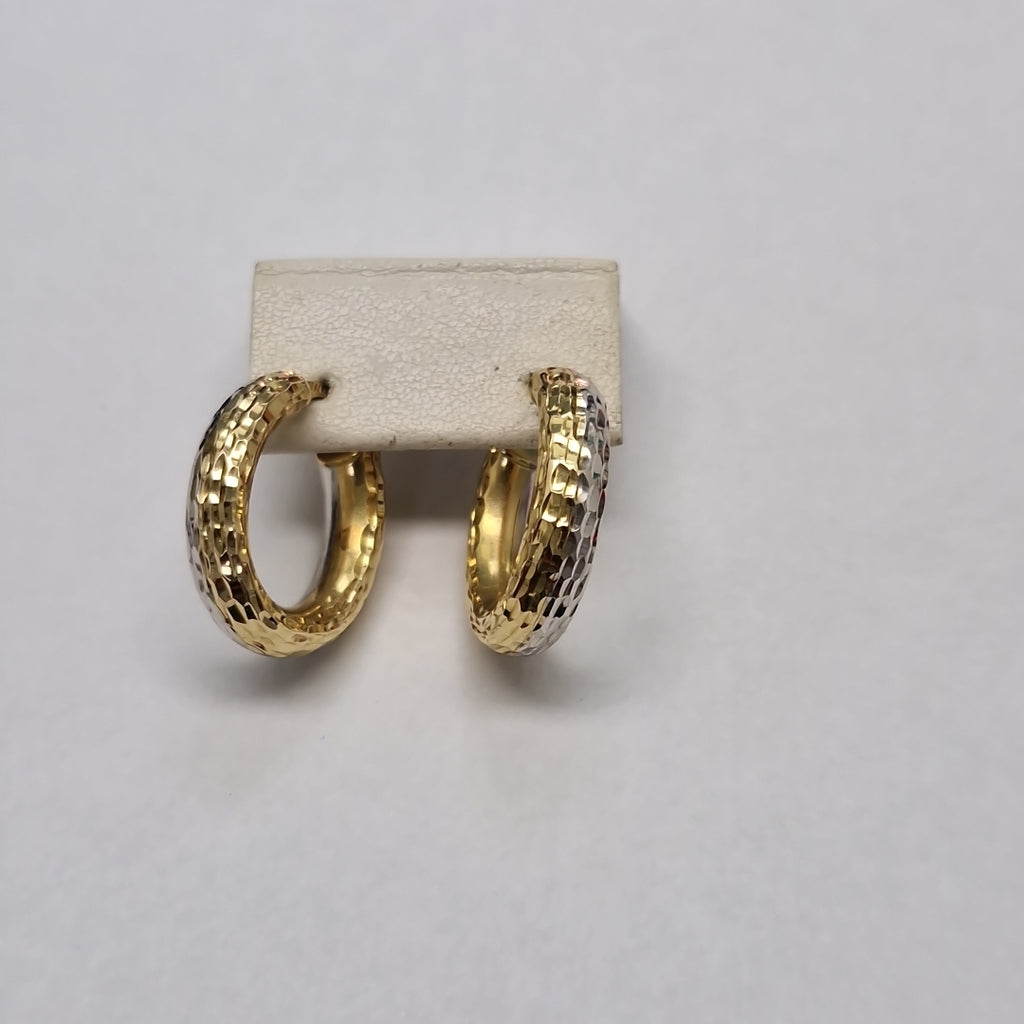 ARRACADAS PAR ORO, ORO COMBINADO 14 K 6.2 GRMS (SEMINUEVO)