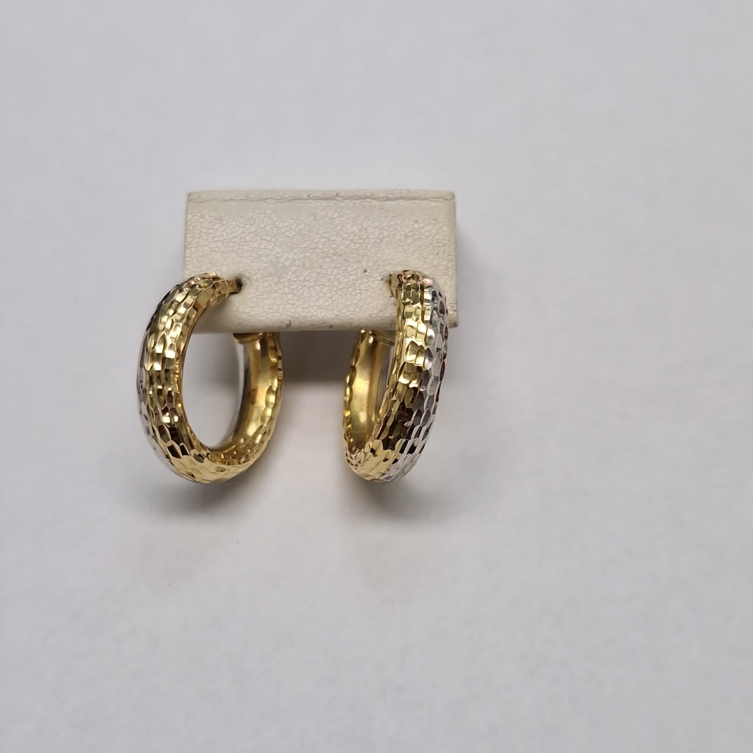 ARRACADAS PAR ORO, ORO COMBINADO 14 K 6.2 GRMS (SEMINUEVO)