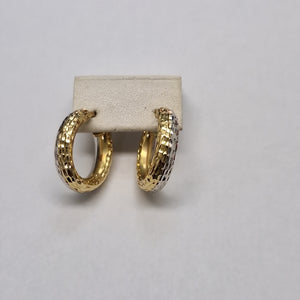 ARRACADAS PAR ORO, ORO COMBINADO 14 K 6.2 GRMS (SEMINUEVO)
