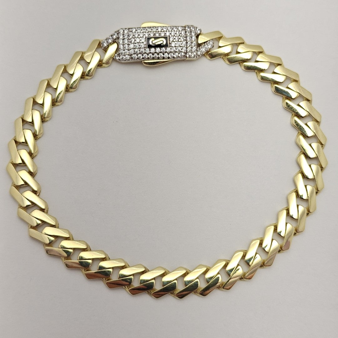 PULSERA MONACO ORO 10K 7.2 (NUEVO)