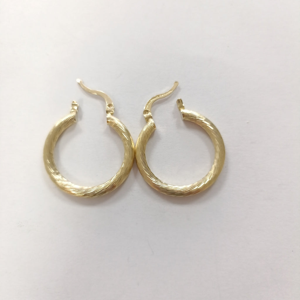 ARETES TEJIDO ARRACADAS ASTRIADAS 14K 2.7 GR (NUEVO)