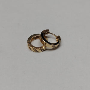 ARETES HUGGIES CON CIRCONIAS 14K 2.3 GR (NUEVO)
