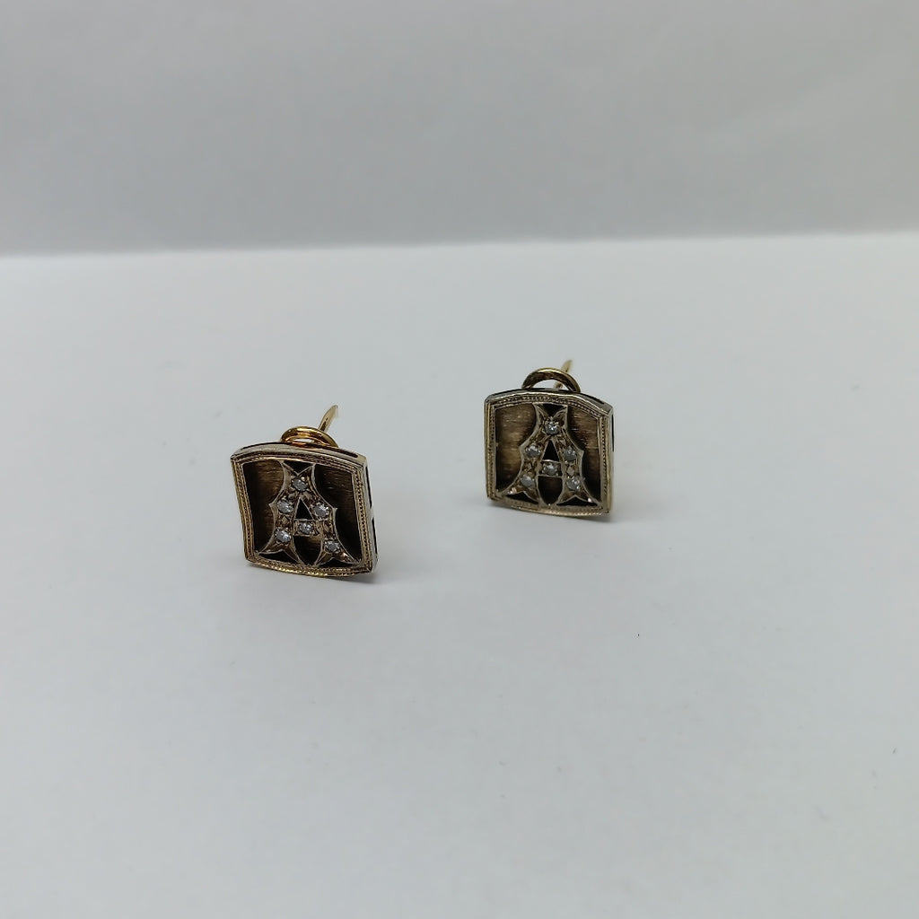 ARETES PAR ORO, RODIADO 14 K 6 GRMS (SEMINUEVO)