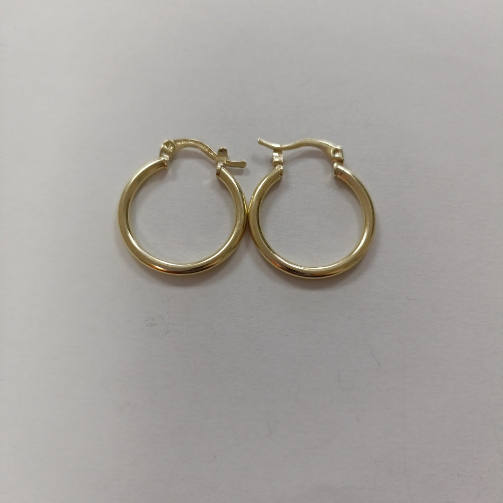 ARETES TEJIDO ARRACADAS LISAS 14K 1.2 GR (NUEVO)