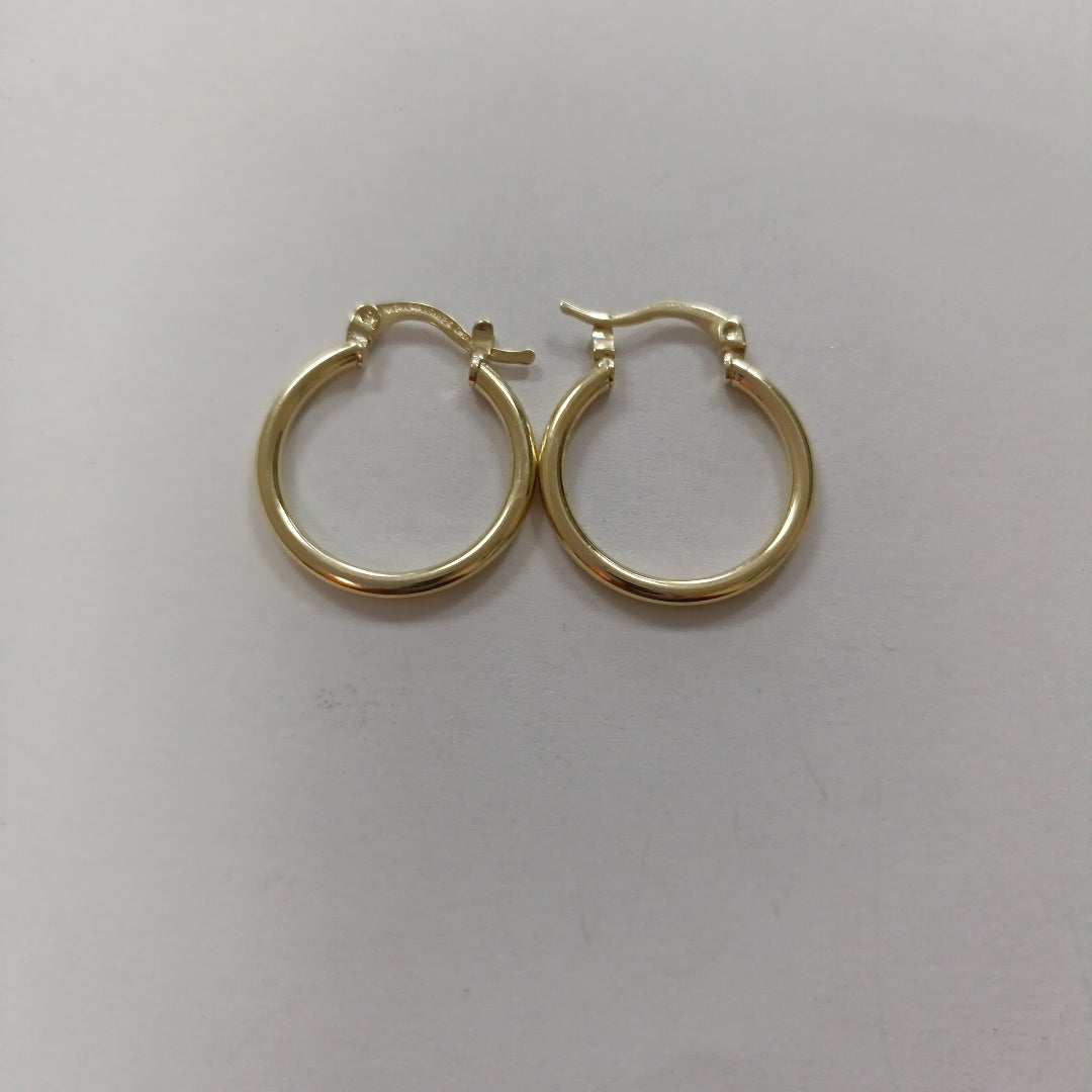 ARETES TEJIDO ARRACADAS LISAS 14K 1.2 GR (NUEVO)