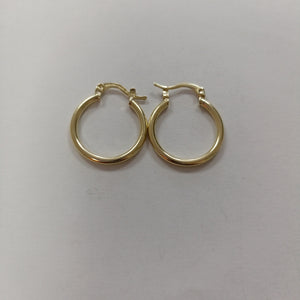ARETES TEJIDO ARRACADAS LISAS 14K 1.2 GR (NUEVO)