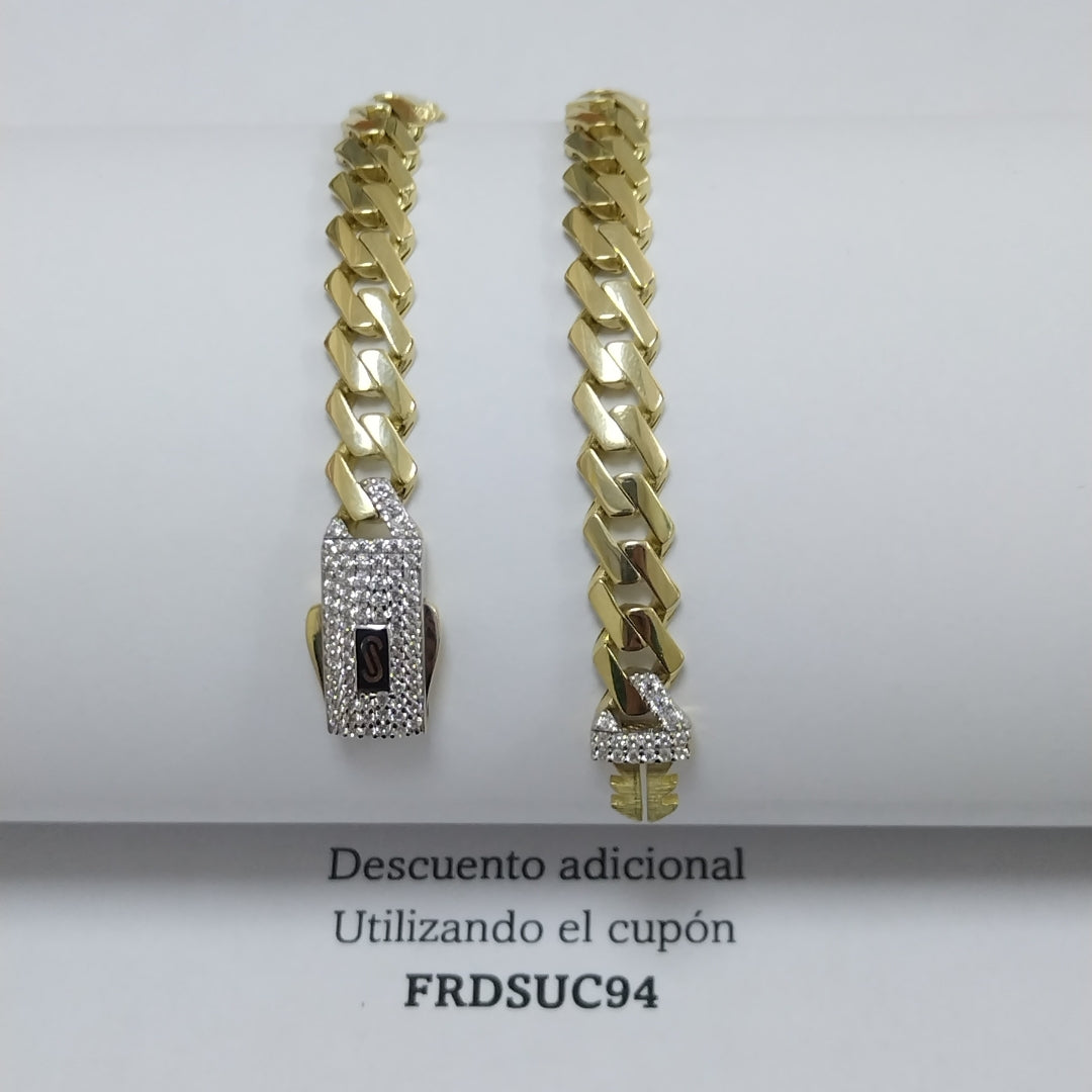 PULSERA MONACO ORO 10K 7.1 (NUEVO)