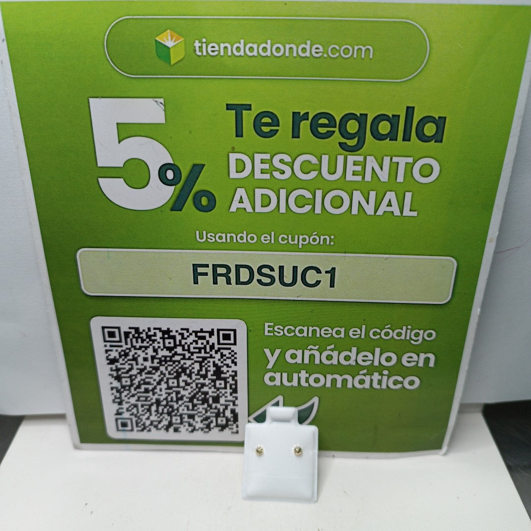 BROQUELES BROQUEL FIG HONGO 14K 0.17 GR (NUEVO)