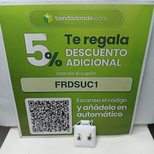 BROQUELES BROQUEL FIG ESTRELLA C CIRCONIA 14K 0.2603 GR (NUEVO)