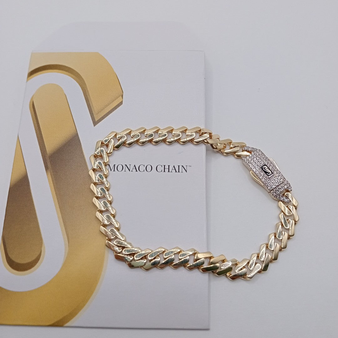 PULSERA MONACO ORO 10K 7 (NUEVO)