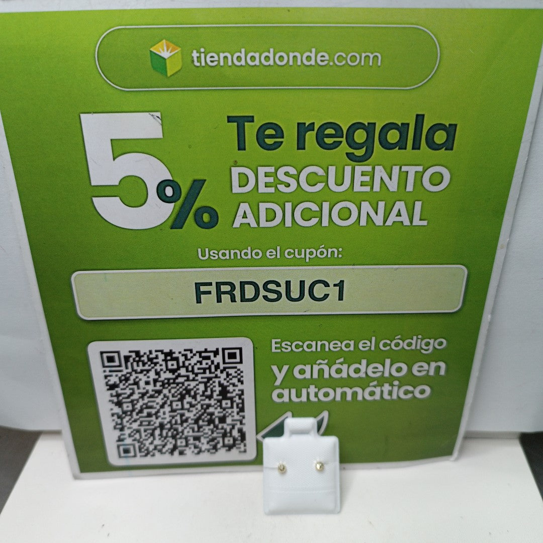 BROQUELES BROQUEL FIG HONGO 14K 0.17 GR (NUEVO)