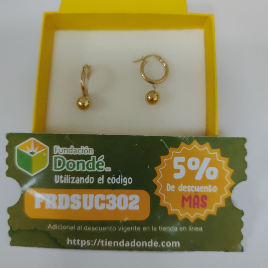 ARRACADAS ORO 14K 1.5 (NUEVO)