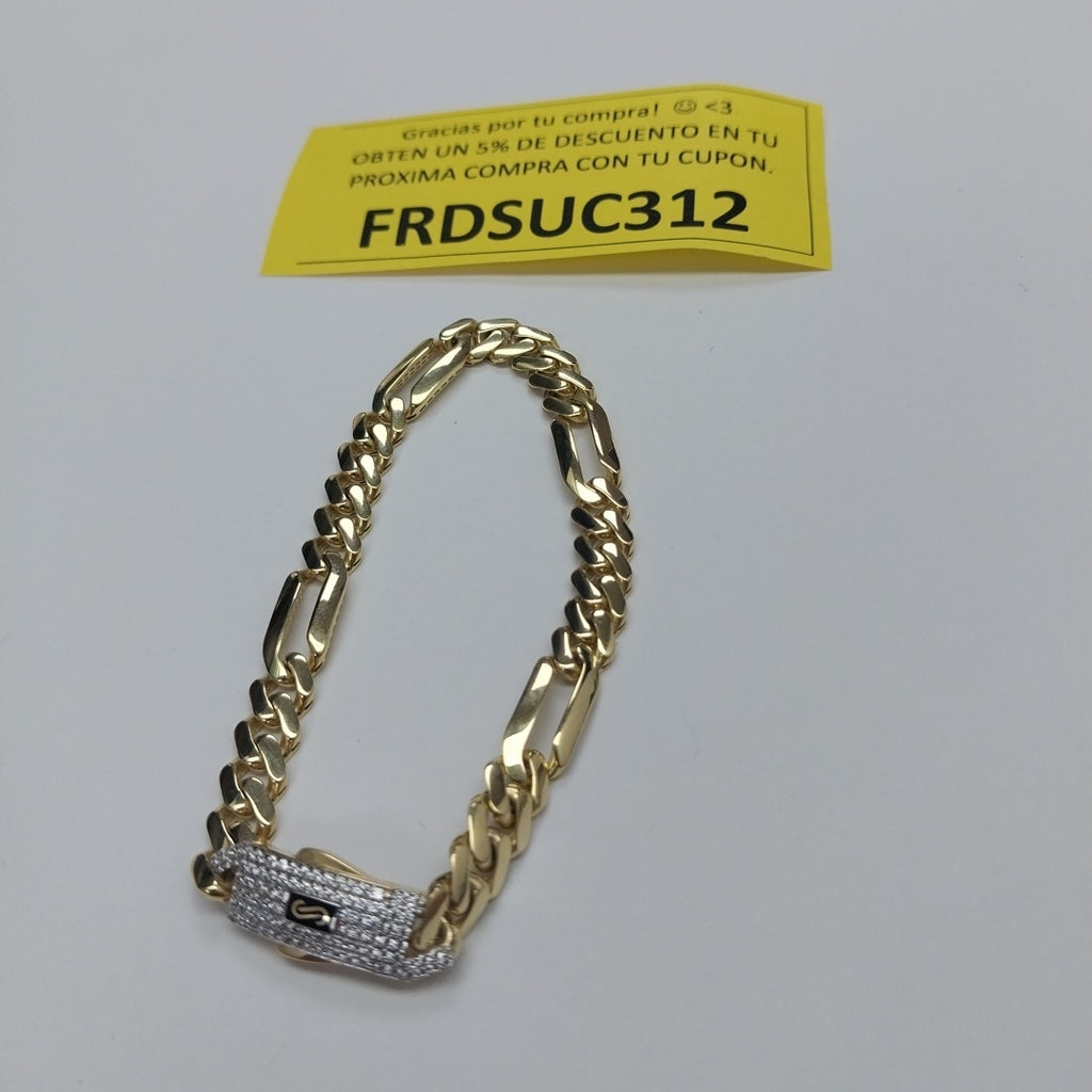 PULSERA MONACO ORO 10K 6.5 (NUEVO)