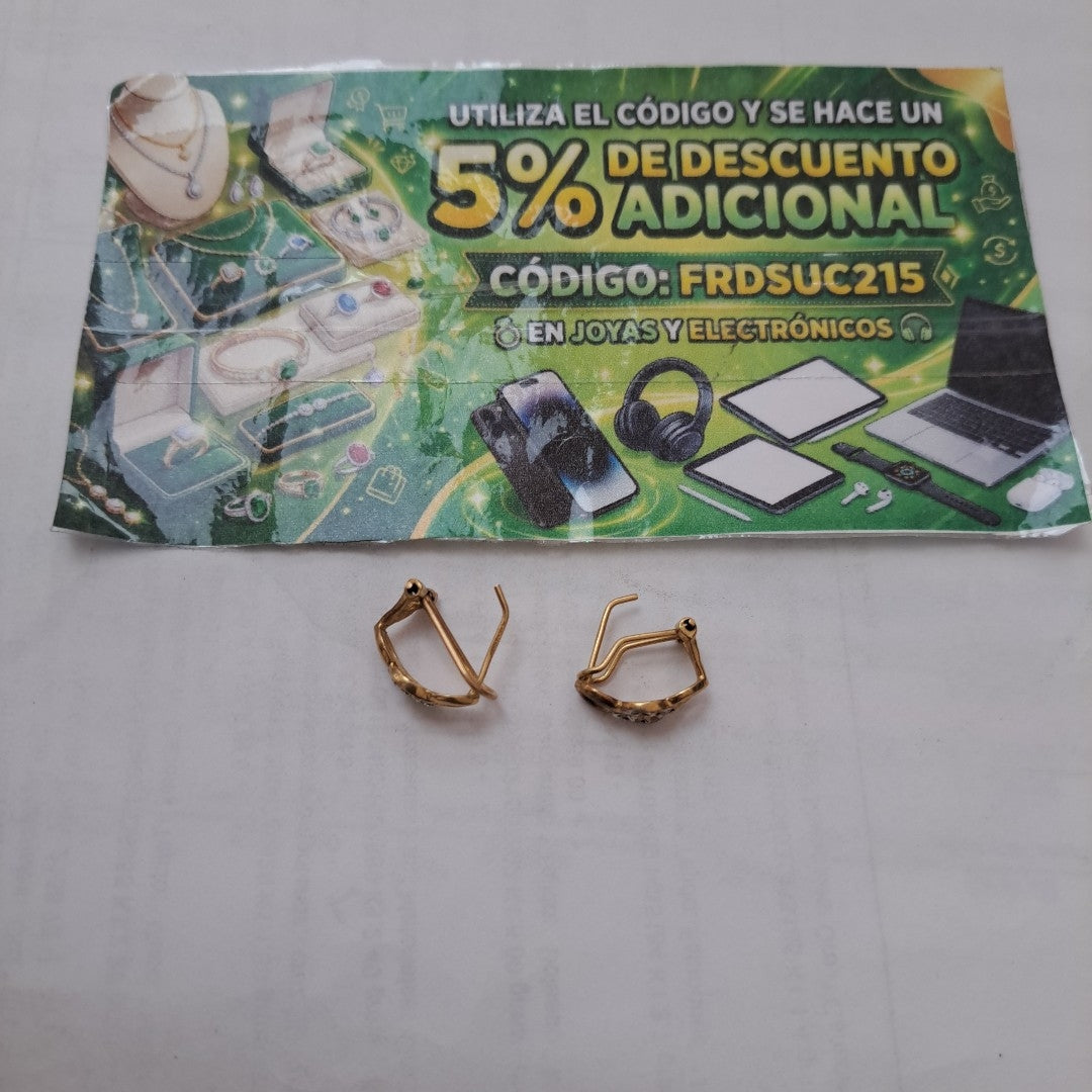 ARRACADAS PAR ORO 14 K 2,20 GRMS (SEMINUEVO)