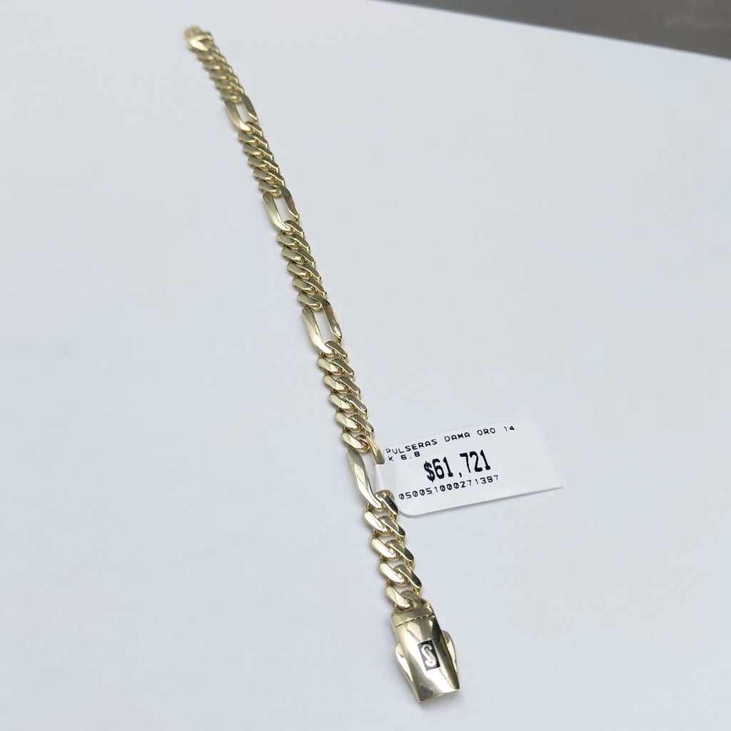 PULSERAS DAMA ORO 14K 6.8 (NUEVO)