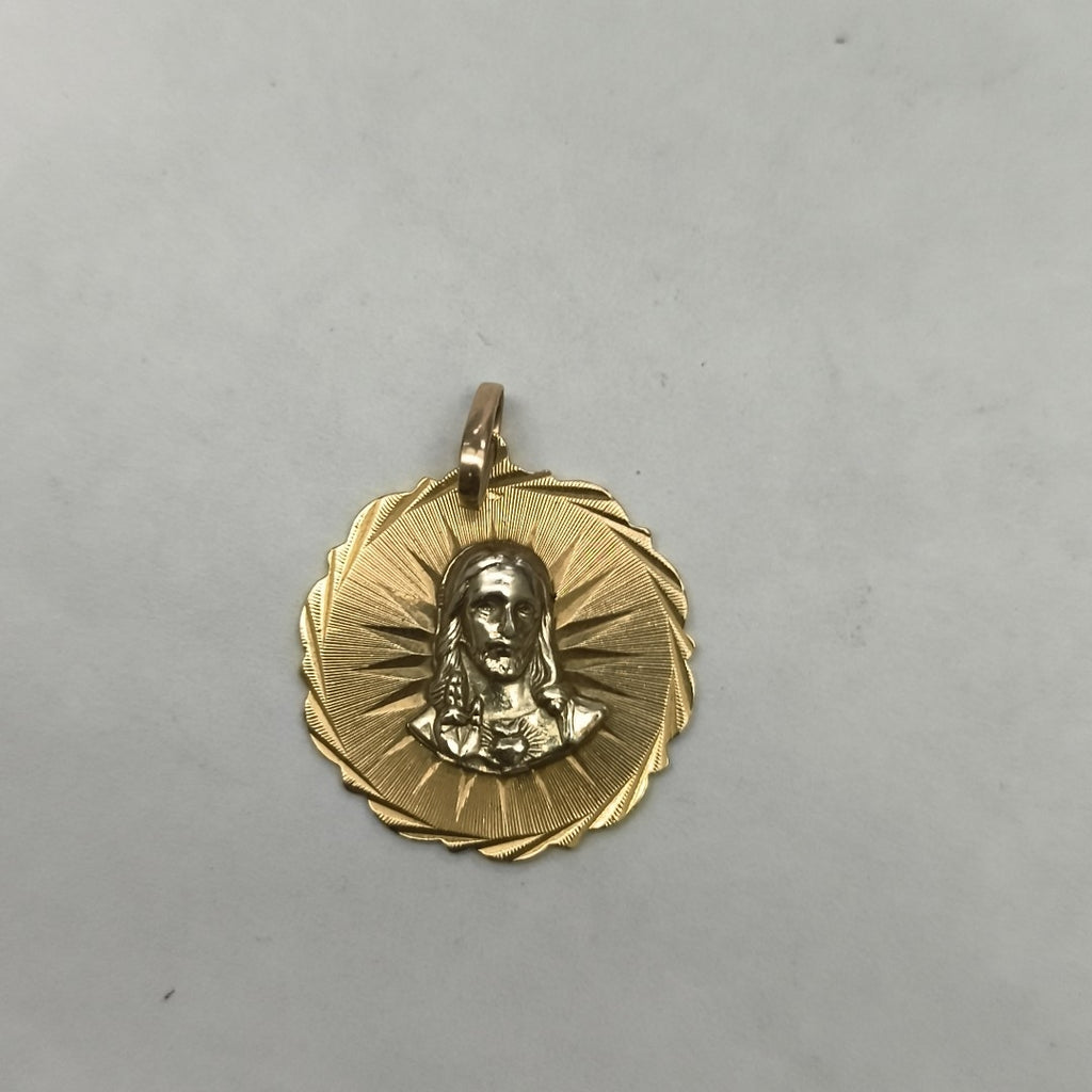 MEDALLA RELIGIOSA ORO COMBINADO 14 K 4.4 GRMS (SEMINUEVO)
