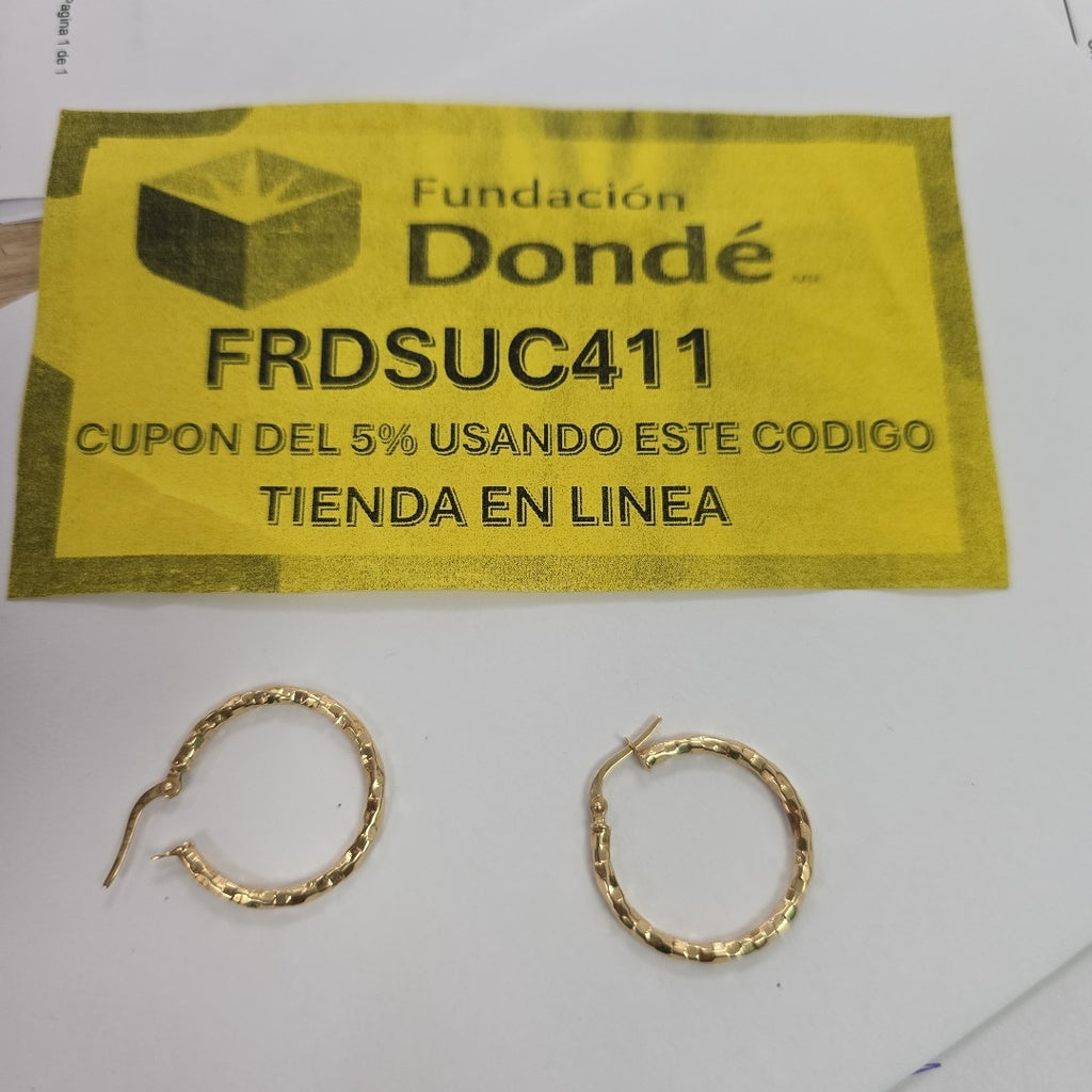 ARRACADAS PAR ORO 14 K 1.8 GRMS (SEMINUEVO)