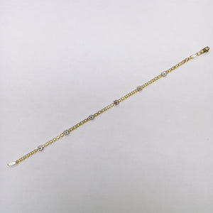 PULSERA ESPECIAL C FLORES 14K 18 CM 2.9 GR (NUEVO)
