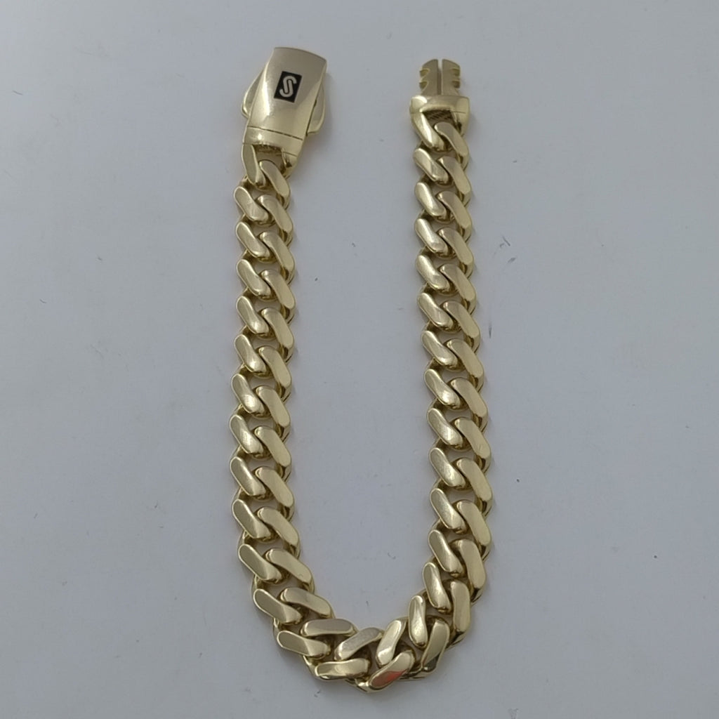 PULSERA MONACO ORO 14K 9.5 (NUEVO)