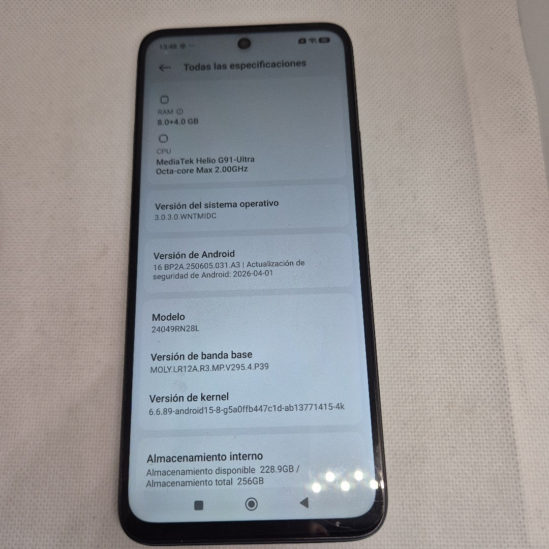 CELULAR XIAOMI REDMI 13 24049RN28L (2024) 256 GB 8 GB RAM (SEMINUEVO)
