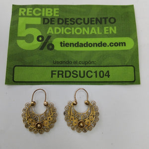 ARRACADAS PAR ORO 8 K 5.7 GRMS (SEMINUEVO)