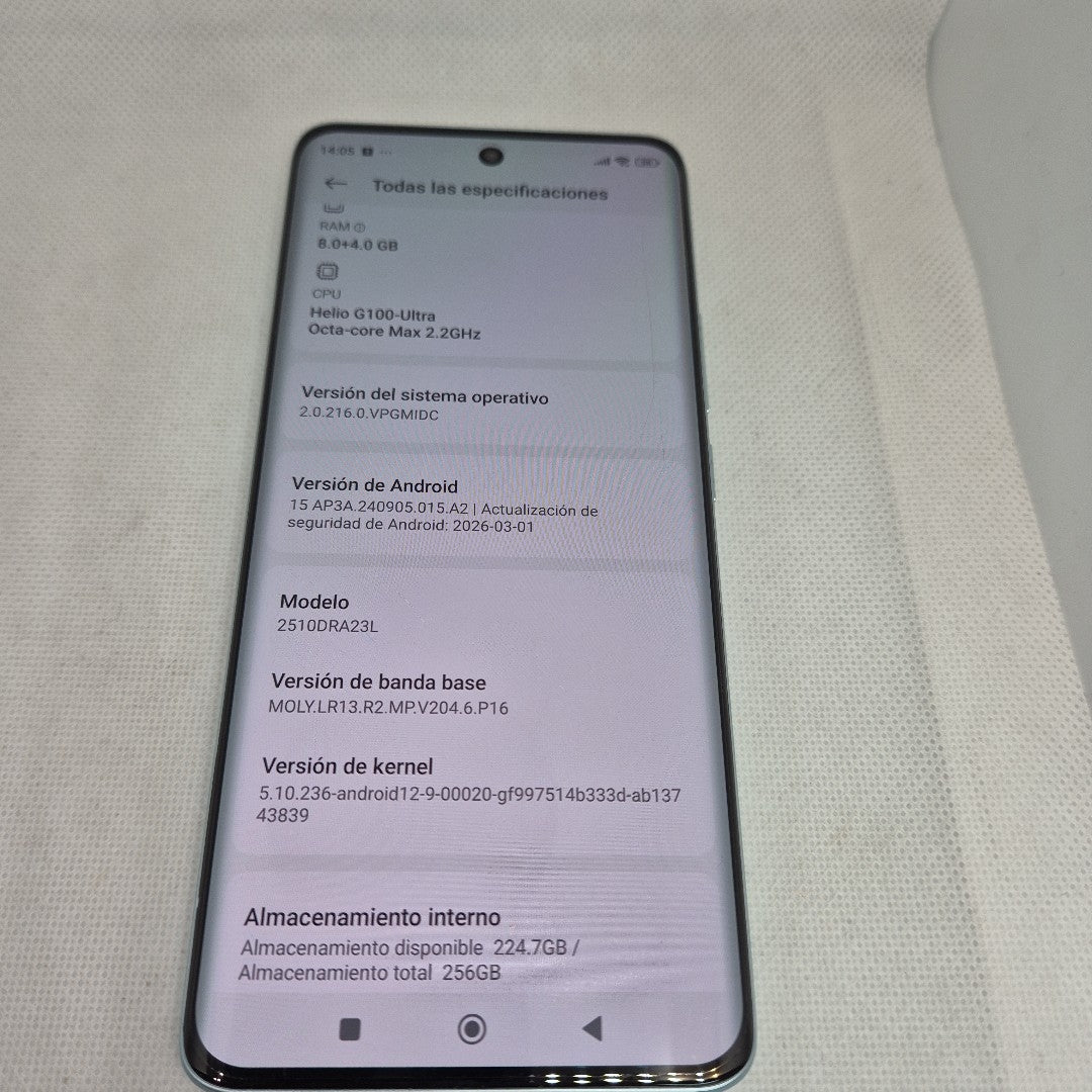 CELULAR XIAOMI REDMI NOTE 15 2510DRA23L (2026) 256 GB 8 GB RAM (SEMINUEVO)