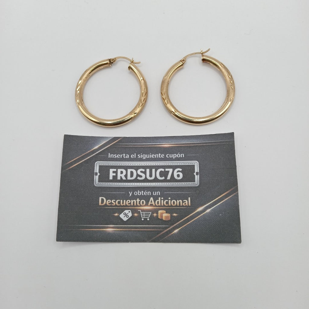 ARRACADAS PAR ORO 14 K 5,40 GRMS (SEMINUEVO)