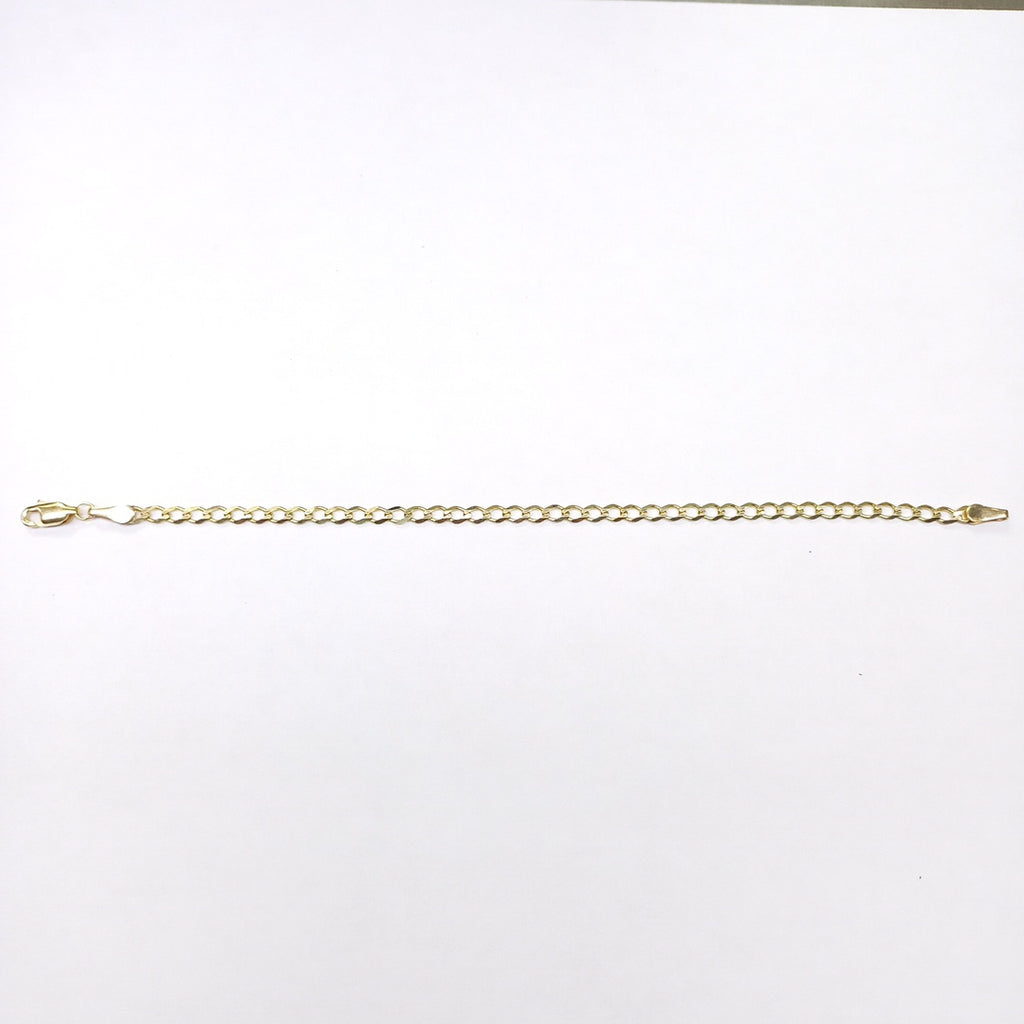 PULSERA TEJIDO BARBADA 14K 18 CM 3.4 GR (NUEVO)