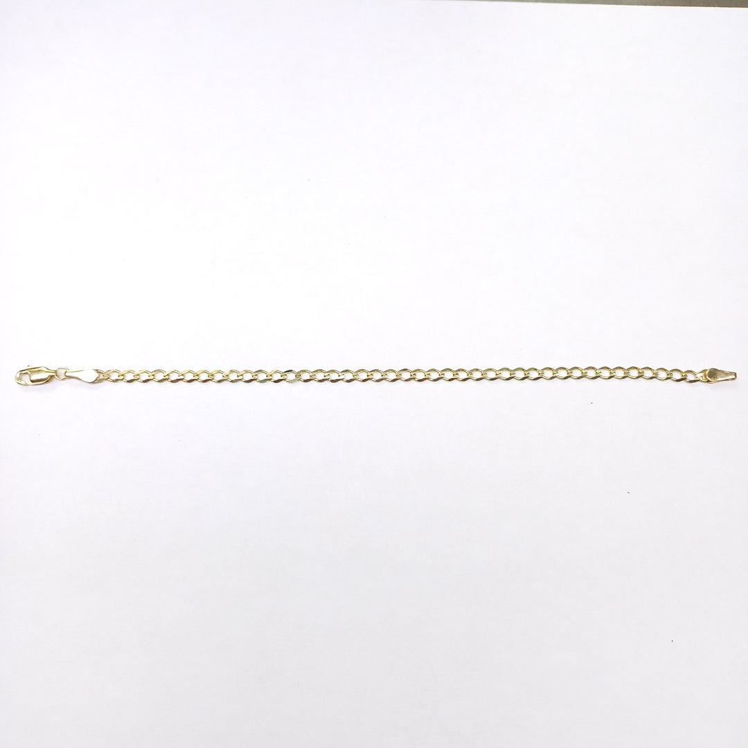 PULSERA TEJIDO BARBADA 14K 18 CM 3.4 GR (NUEVO)