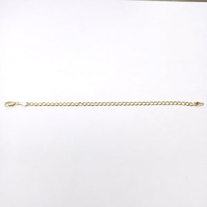 PULSERA TEJIDO BARBADA 14K 18 CM 3.4 GR (NUEVO)