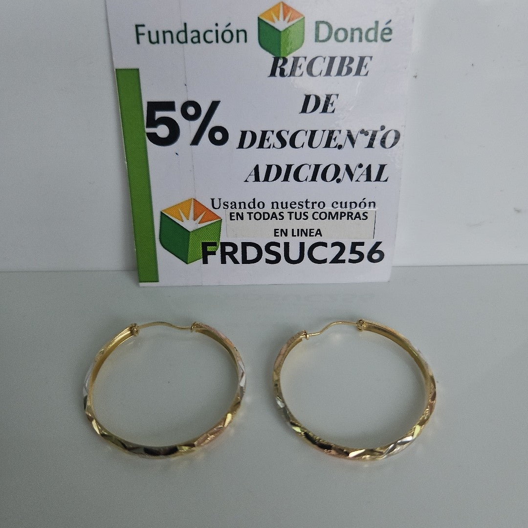 ARRACADAS PAR ORO 14 K 2 GRMS (SEMINUEVO)