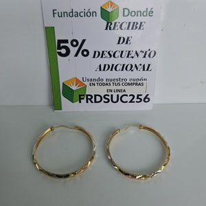 ARRACADAS PAR ORO 14 K 2 GRMS (SEMINUEVO)