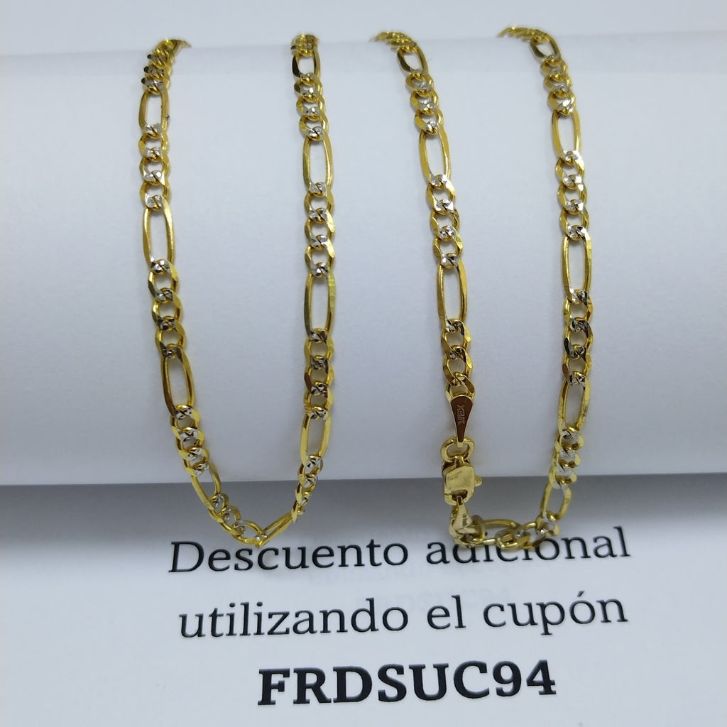 CADENAS 3X1 DIAMANTADA ORO 14K 55 CM 8.5 GR (NUEVO)