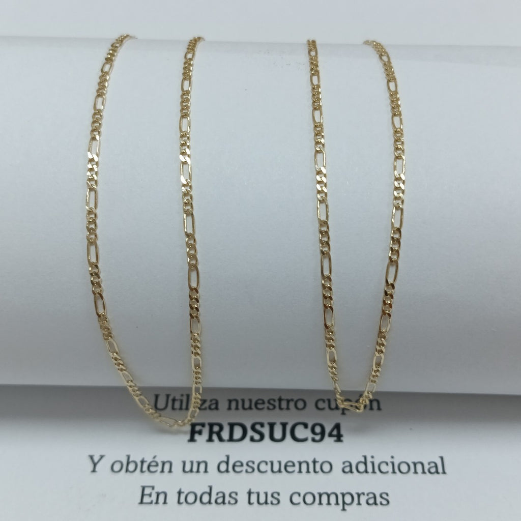 CADENAS TEJIDO 3X1 ORO 14K 55 CM 2.4 GR (NUEVO)