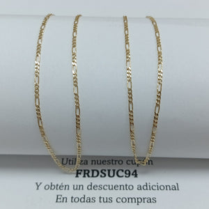 CADENAS TEJIDO 3X1 ORO 14K 55 CM 2.4 GR (NUEVO)