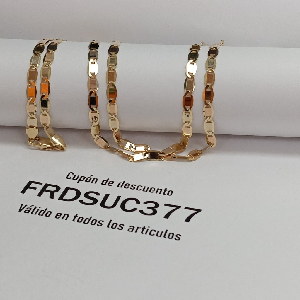 CADENAS VALENTINA/ESPEJO ORO 14K 10.7 (NUEVO)