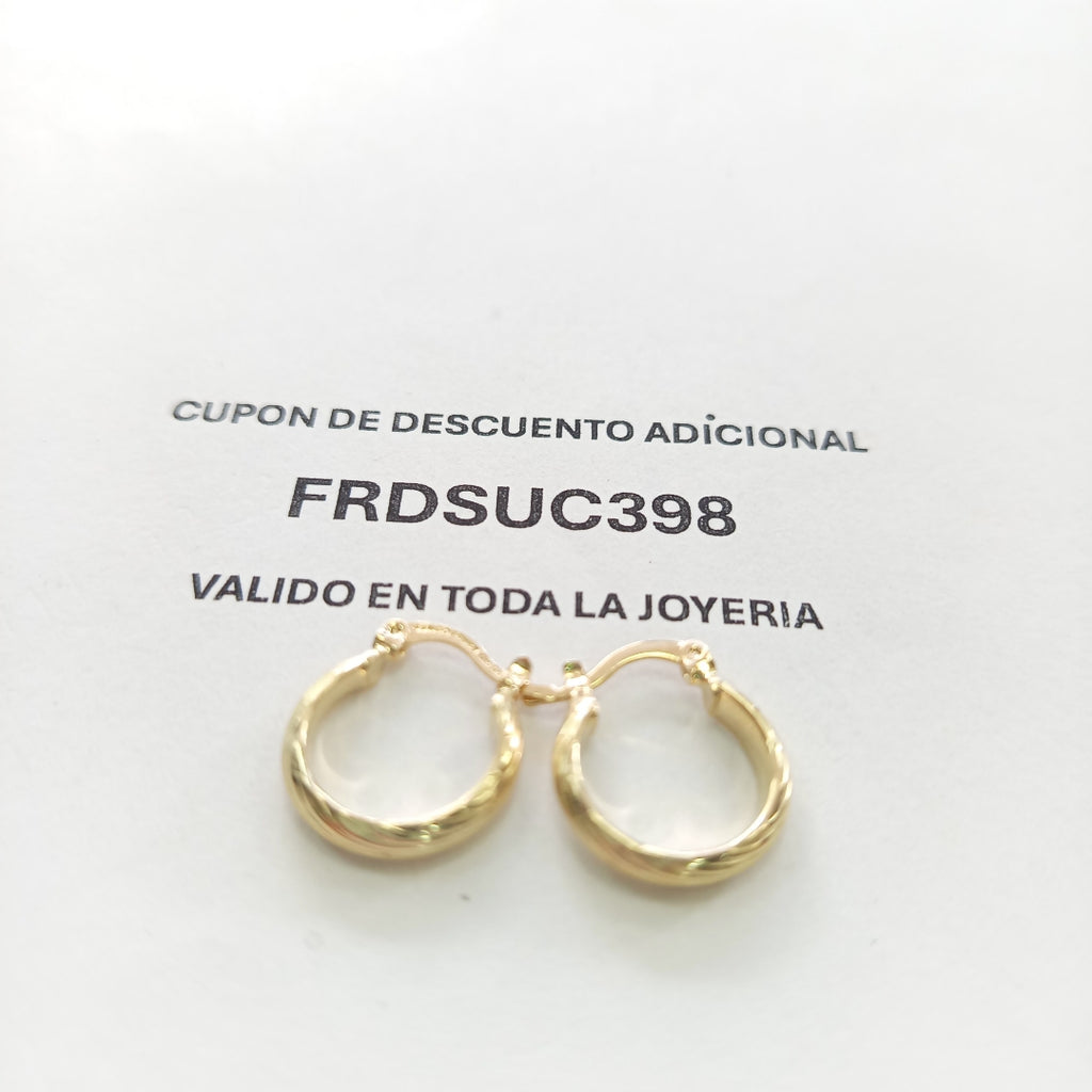 ARETES ARRACADA ASTRIADA 14K 1.6 GR (NUEVO)
